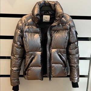 SAM. Women's Shiny Silver Puffer Jacket